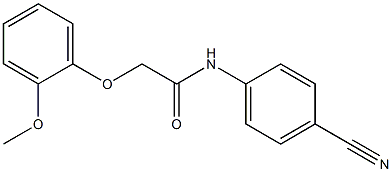 N-(4-cyanophenyl)-2-(2-methoxyphenoxy)acetamide Struktur