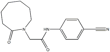 N-(4-cyanophenyl)-2-(2-oxoazocan-1-yl)acetamide Struktur