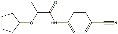 N-(4-cyanophenyl)-2-(cyclopentyloxy)propanamide Struktur