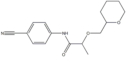 N-(4-cyanophenyl)-2-(oxan-2-ylmethoxy)propanamide Struktur