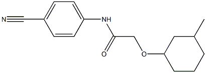 N-(4-cyanophenyl)-2-[(3-methylcyclohexyl)oxy]acetamide Struktur