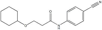 N-(4-cyanophenyl)-3-(cyclohexyloxy)propanamide Struktur