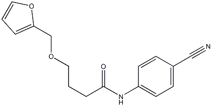 N-(4-cyanophenyl)-4-(furan-2-ylmethoxy)butanamide Struktur