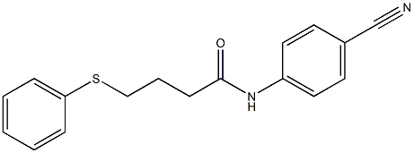 N-(4-cyanophenyl)-4-(phenylsulfanyl)butanamide Struktur