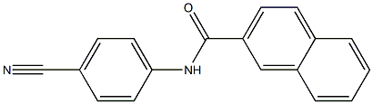 N-(4-cyanophenyl)naphthalene-2-carboxamide Struktur