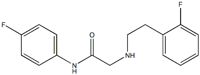 N-(4-fluorophenyl)-2-{[2-(2-fluorophenyl)ethyl]amino}acetamide Struktur