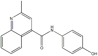 N-(4-hydroxyphenyl)-2-methylquinoline-4-carboxamide Struktur