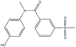 N-(4-hydroxyphenyl)-3-methanesulfonyl-N-methylbenzamide Struktur