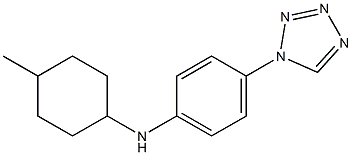 N-(4-methylcyclohexyl)-4-(1H-1,2,3,4-tetrazol-1-yl)aniline Struktur