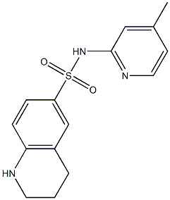 N-(4-methylpyridin-2-yl)-1,2,3,4-tetrahydroquinoline-6-sulfonamide Struktur