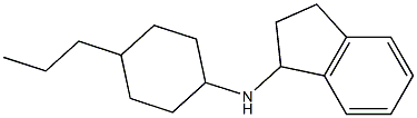 N-(4-propylcyclohexyl)-2,3-dihydro-1H-inden-1-amine Struktur