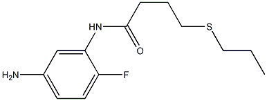 N-(5-amino-2-fluorophenyl)-4-(propylsulfanyl)butanamide Struktur