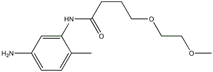 N-(5-amino-2-methylphenyl)-4-(2-methoxyethoxy)butanamide Struktur