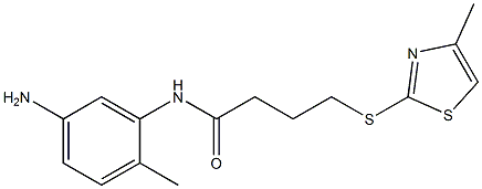 N-(5-amino-2-methylphenyl)-4-[(4-methyl-1,3-thiazol-2-yl)sulfanyl]butanamide Struktur