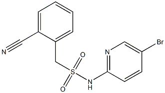 N-(5-bromopyridin-2-yl)-1-(2-cyanophenyl)methanesulfonamide Struktur