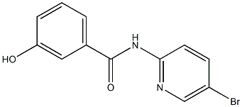 N-(5-bromopyridin-2-yl)-3-hydroxybenzamide Struktur