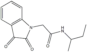 N-(butan-2-yl)-2-(2,3-dioxo-2,3-dihydro-1H-indol-1-yl)acetamide Struktur