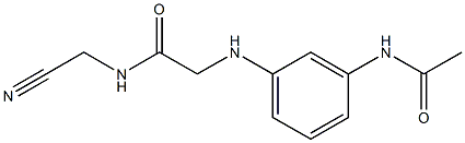 N-(cyanomethyl)-2-[(3-acetamidophenyl)amino]acetamide Struktur