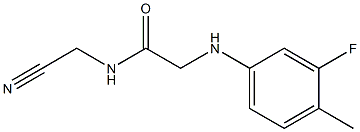 N-(cyanomethyl)-2-[(3-fluoro-4-methylphenyl)amino]acetamide Struktur