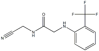 N-(cyanomethyl)-2-{[2-(trifluoromethyl)phenyl]amino}acetamide Struktur