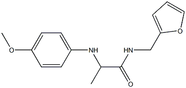 N-(furan-2-ylmethyl)-2-[(4-methoxyphenyl)amino]propanamide Struktur