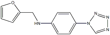 N-(furan-2-ylmethyl)-4-(1H-1,2,3,4-tetrazol-1-yl)aniline Struktur