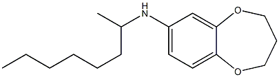 N-(octan-2-yl)-3,4-dihydro-2H-1,5-benzodioxepin-7-amine Struktur