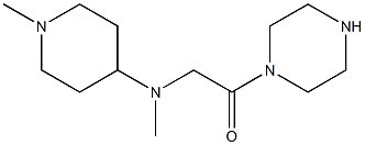 N,1-dimethyl-N-(2-oxo-2-piperazin-1-ylethyl)piperidin-4-amine Struktur