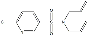 N,N-diallyl-6-chloropyridine-3-sulfonamide Struktur