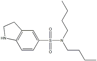 N,N-dibutyl-2,3-dihydro-1H-indole-5-sulfonamide Struktur