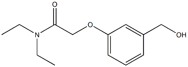 N,N-diethyl-2-[3-(hydroxymethyl)phenoxy]acetamide Struktur