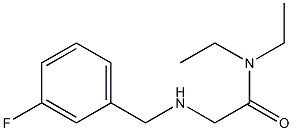 N,N-diethyl-2-{[(3-fluorophenyl)methyl]amino}acetamide Struktur