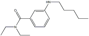 N,N-diethyl-3-(pentylamino)benzamide Struktur