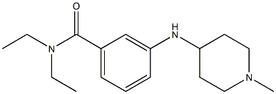 N,N-diethyl-3-[(1-methylpiperidin-4-yl)amino]benzamide Struktur