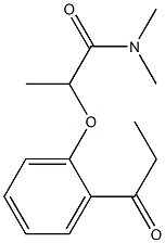 N,N-dimethyl-2-(2-propanoylphenoxy)propanamide Struktur