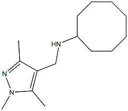 N-[(1,3,5-trimethyl-1H-pyrazol-4-yl)methyl]cyclooctanamine Struktur