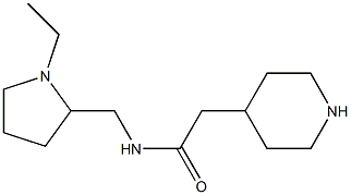 N-[(1-ethylpyrrolidin-2-yl)methyl]-2-piperidin-4-ylacetamide Struktur