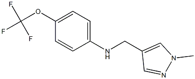 N-[(1-methyl-1H-pyrazol-4-yl)methyl]-4-(trifluoromethoxy)aniline Struktur