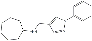 N-[(1-phenyl-1H-pyrazol-4-yl)methyl]cycloheptanamine Struktur