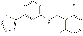 N-[(2,6-difluorophenyl)methyl]-3-(1,3,4-oxadiazol-2-yl)aniline Struktur