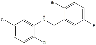 N-[(2-bromo-5-fluorophenyl)methyl]-2,5-dichloroaniline Struktur