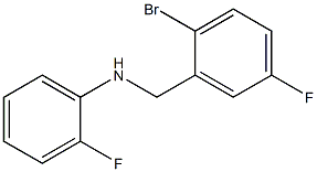 N-[(2-bromo-5-fluorophenyl)methyl]-2-fluoroaniline Struktur