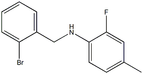 N-[(2-bromophenyl)methyl]-2-fluoro-4-methylaniline Struktur