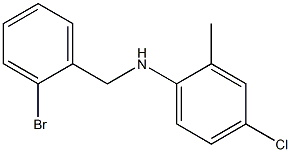 N-[(2-bromophenyl)methyl]-4-chloro-2-methylaniline Struktur