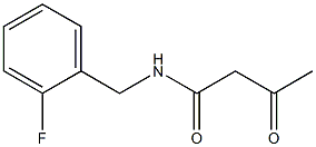 N-[(2-fluorophenyl)methyl]-3-oxobutanamide Struktur