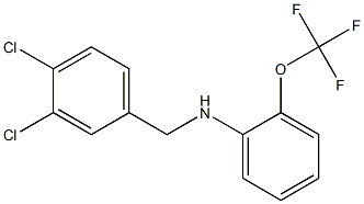 N-[(3,4-dichlorophenyl)methyl]-2-(trifluoromethoxy)aniline Struktur