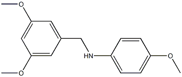 N-[(3,5-dimethoxyphenyl)methyl]-4-methoxyaniline Struktur