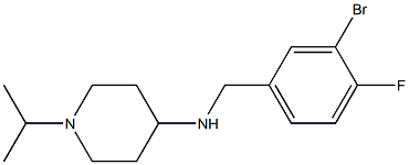 N-[(3-bromo-4-fluorophenyl)methyl]-1-(propan-2-yl)piperidin-4-amine Struktur