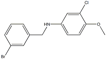 N-[(3-bromophenyl)methyl]-3-chloro-4-methoxyaniline Struktur