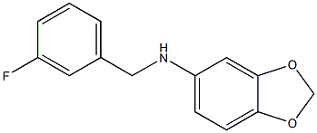 N-[(3-fluorophenyl)methyl]-2H-1,3-benzodioxol-5-amine Struktur